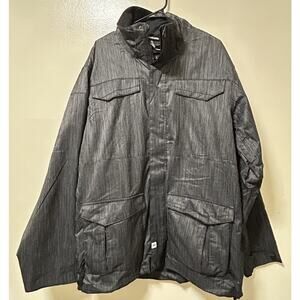 Ride Snowboards Men's Gray Insulated Ski Jacket Multipocket Full Zip - Large